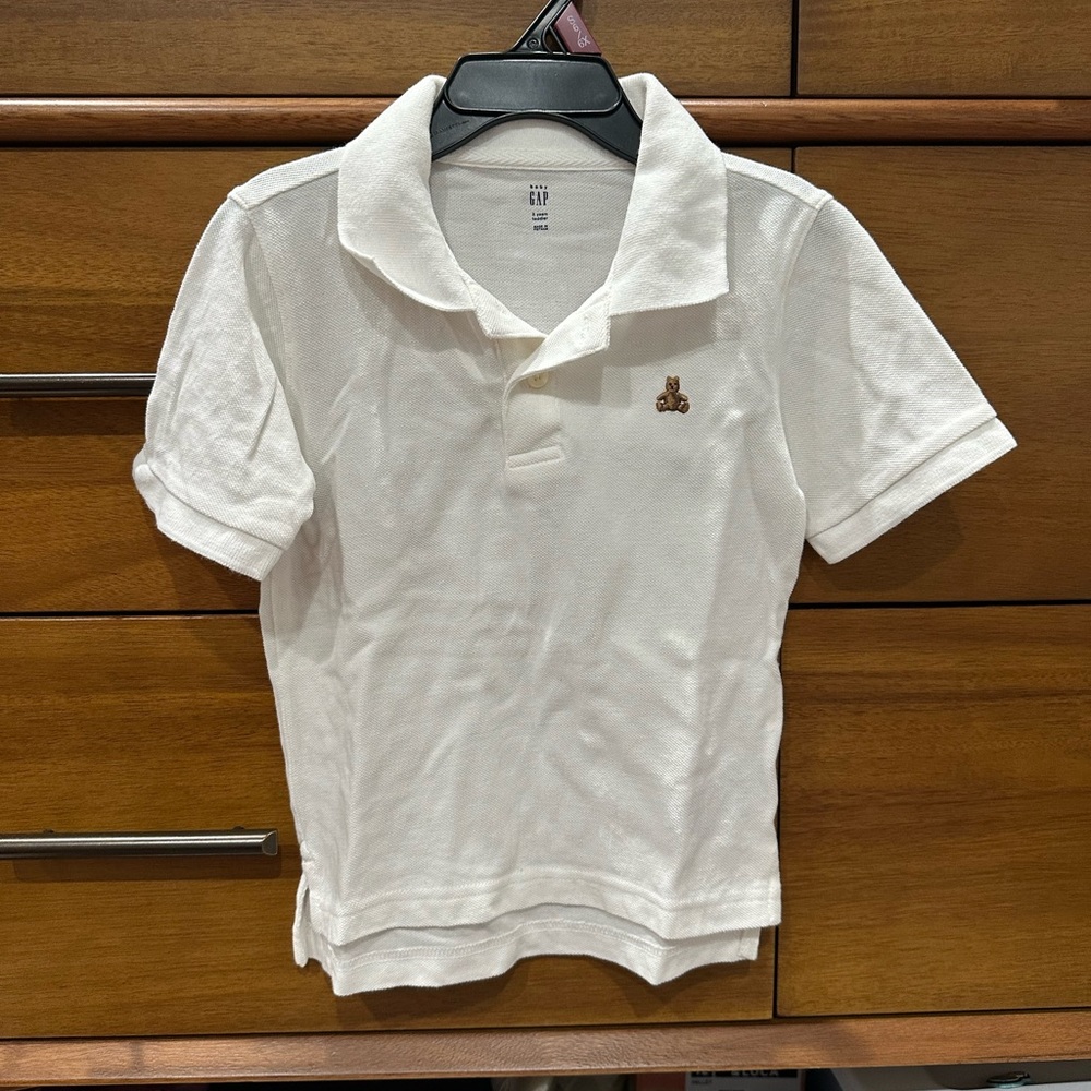 GAP White Polo with Bear Detail